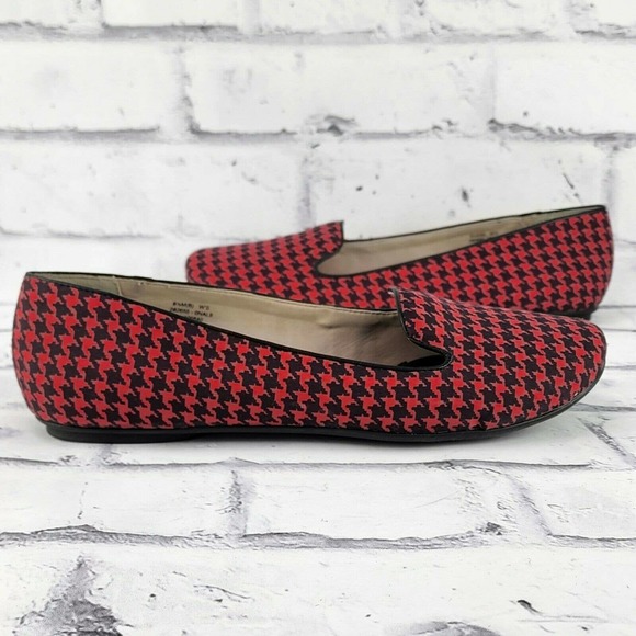 L.L. Bean Shoes - LL Bean Ballet Flats Women's Size 8.5 Red & Black Houndstooth